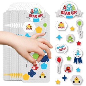 Big Dot of Happiness Gear Up Robots - Birthday Party Favor Kids Stickers - 16 Sheets - 256 Stickers - 1 of 4