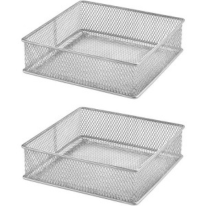 YBM Home Silver Mesh Drawer and Desk Organizer Tray, Pack of 2 - 1 of 4