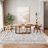 Fulvari Runner Vintage Boho Floral Style Non-Slip Low Pile Washable Rugs for Entryway Kitchen Living Room Front Door Carpet Pink Camel - 3 of 4