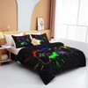 Boersma Black Video Game Comforter for Kids Game Controller Bedding Boy Bedroom Living Bed Decor (Full, 1 Comforter 2 Pillow Shams) - 4 of 4