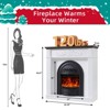 Farmhouse Electric Fireplace TV Stand with 30" Electric Fireplaces Heater - 2 of 4