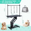 43.6" Pet Grooming Table for Large Dogs, Heavy Duty Height Adjustable Dog Grooming Table With Overhead Arm & Noose Height Range 22''-39'', Black - 4 of 4