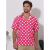 Lars Amadeus Men's Summer Polka Dots Short Sleeves Button Down Dress Shirts - 2 of 4