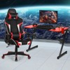 Costway Gaming Desk & Chair Set Z-Shaped Racing Style Desk with Massage Swivel Gaming Chair - 2 of 4