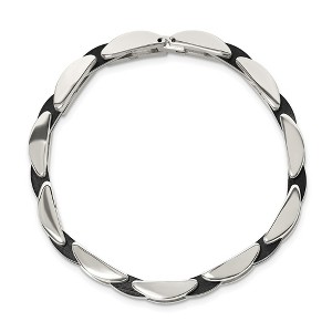 Chisel Stainless Steel Polished Black IP-plated 8.5" Bracelet - 1 of 4