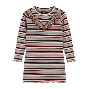 Andy & Evan  Kids Girls Lurex Stripe Rib Knit Dress - 1 of 4