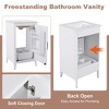 20.3 Inch Storage Space Bathroom Storage Cabinet with Door Shelf-Christopher Knight Home - 3 of 4