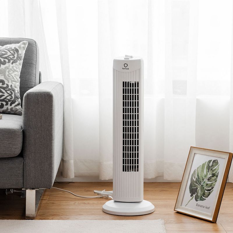 Tangkula 28" Oscillating Tower Fan 3 Wind Outlet Speed Space Cooling 35W, 2 of 9