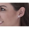 Pompeii3 1 cttw Halo Diamond Studs 14k White Gold - 3 of 4