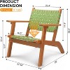 VINGLI Outdoor Armchair, All-Weather Wooden Patio Chair with Waterproof PE Woven Fabric for Garden, Lawn and Poolside - 3 of 4