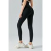 Clotth Yoga Pants - High Waist Tummy Control Yoga Pants, Double-sided Fleece Peach Bum Lifting Running Tight Fitness Pants, Green - 2 of 4