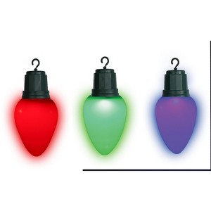 Halloween Express Giant LED Light Bulb Set with Timer Christmas Decoration - 13 in x 6 in - Multicolored - 1 of 4