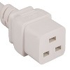 SANOXY 2ft 14 AWG 15A 250V Power Cord (IEC320 C14 to IEC320 C19), White - 2 of 3