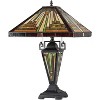 Chloe Lighting Innes 3 Light Mission Double Lit Table Lamp 16 Inch Shade - 3 of 3