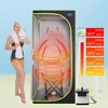 Vynxaria Portable Plus Type Full Size Steam Sauna tent,Spa, Detox ,Therapy, Larger Space Stainless Steel Pipes Connector , FCC Certification--Black - 2 of 4