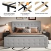 COZONY Velvet Upholstered Platform Bed with 4 Drawers, Button Tufted Headboard Wooden Slats No Box Spring - 4 of 4