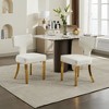 Kumasinova Mid Century Modern Counter Height Bar Stools Set of 2, Farmhouse Upholstered Counter Stools with Copper Nails,Armless Counter Height Stools - 4 of 4