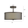 Chloe Lighting Juliana Transitional 2 Light Rubbed Bronze Semi-Flush Ceiling Fixture 13" Wide - 4 of 4
