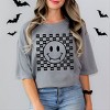 Simply Sage Market Halloween Bat Smiley Face Garment Dyed Tee - 2 of 4