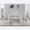 NicBex Dining Table Set for 6 Morden Kitchen Table with MDF Tabletop, Crystal Decoration and 4 PU Chairs for Dining Room - 3 of 4
