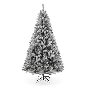 6Ft Christmas Tree with Lights,Prelit Snow Flocked Artificial Christmas Tree,751 Branch Tips,Fake Xmas Pine Tree for Home Office Party Decoration - 1 of 4