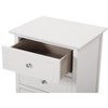 Vynxaria Versatile White Transitional Nightstand - 2 of 4