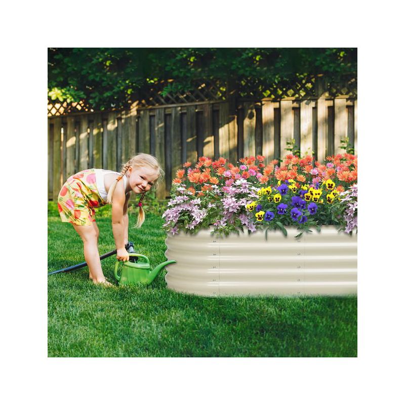 Aoodor 6-in-1 Modular Aluzinc Metal Raised Garden Bed - Outdoor Garden Planter Box for Vegetable, Flower, Herb, 2 of 8