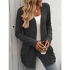 Coolmee Womens Long Sleeve Lightweight Open Front V-Neck Casual Cardigan Sweaters Outerwear with Pockets - 3 of 4