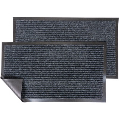 Oversized Ribbed Indoor/outdoor Door Mat (24 X 36)-perfect For Mud-rooms,  High Traffic Areas, Garages, Doorways, And Everyday Home Use(dark Gray) :  Target