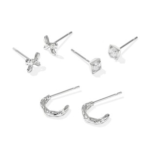 Kendra Scott Belle Cubic Zirconia Stud Earring Set 3pc - 1 of 1