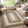 Modern Braided Print Area Rug Boho Rug Geometric Rug Washable Living Room Bedroom Rug - 2 of 4