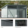 5x3ft Metal Garden Storage Shed, Outdoor Steel Shed with Sliding Doors & Lock, Aluminum Frame for Easy Assembly, Perfect for Patio & Lawn - 4 of 4