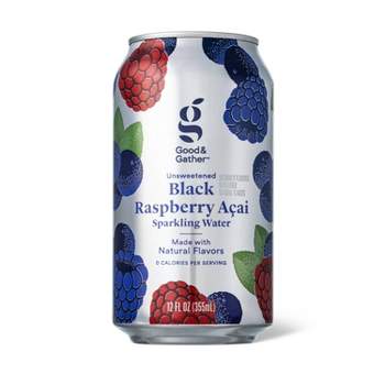 Black Raspberry Sparkling Water - 12 fl oz Can - Good & Gather™