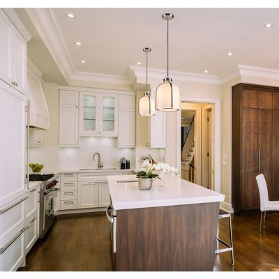 Pearson Brushed Nickel 1-Light LED Pendant with Glass Shade