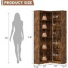 71.8'' Corner Bookshelf, 5-Tier Wooden Farmhouse Bookcase w/Anti-Tipping Kit, Storage Organizer - 2 of 4