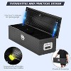 13x13x30 Inch Aluminum Diamond Plate Tool Box, Heavy Duty Truck Storage with Sliding Shelf, Waterproof Organizer for Pickups & RVs, Lock Included - 4 of 4