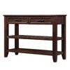 Hostack 42'' Console Table Sideboard with 2 Storage Drawers and 2 Tiers Shelves for Living and Dining Room, Espresso - 3 of 4