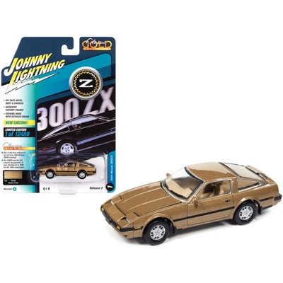 1984 Nissan 300ZX Aspen Gold Metallic with Black Stripes Ltd Ed to 12480  pcs 1/64 Diecast Model Car by Johnny Lightning