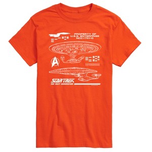 Men's - Star Trek - Next Gen Schematic Short Sleeve Graphic T-Shirt - 1 of 4