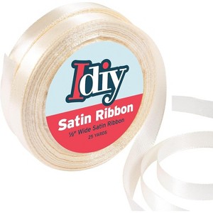 SCS Direct Satin Ribbon (1/2", 50 Yards) No Wire, DIY Arts & Crafts, Gift Wrapping Baskets, Wedding Decor, Sewing Projects, Party Decorative (Beige) - 1 of 1
