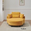 51-inch beige Polyester sofa with two throw pillows and a waist pillow with an extra tray for comfortable seating for small apartment bedroom space - 2 of 4