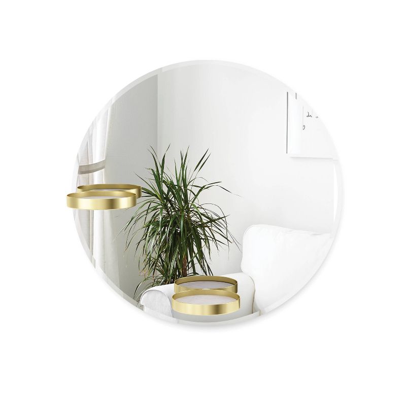 24&#34; Perch Decorative Wall Mirror Brass - Umbra, 1 of 5