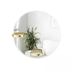 24" Perch Decorative Wall Mirror Brass - Umbra