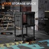 3-Tier Rolling Tool Cart, 200 LBS Capacity Plastic Utility Cart with Side Shelves for Garage, Workshop - 4 of 4