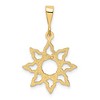 Black Bow Jewelry 14k Yellow Gold 19mm Polished Sun Pendant - 3 of 4