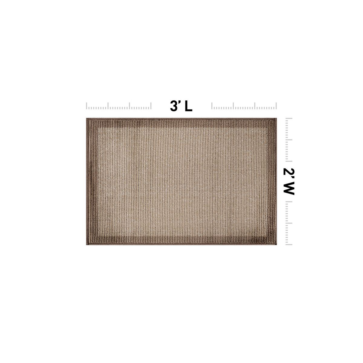 World Rug Gallery Modern Geometric Stripe Bordered Area Rug for Living Room, Bedroom, or Entryway – Low Pile Indoor Rug - thumbnail 10