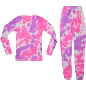 Just Love Girls Tie Dye Two Piece Thermal Underwear Set - 1 of 1