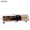 Modern TV Stand for TVs up to 80", Media Console with Drop-Down Door and Two Large Drawers, Entertainment Center for Living Room-The Pop Home - 4 of 4