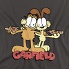 Garfield Garfield And Odie Pizza Adult T-Shirt Charcoal - 2 of 4