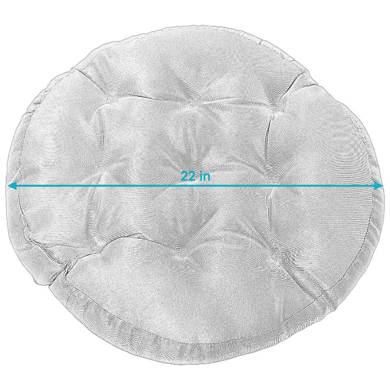 Sunnydaze Indoor/Outdoor Large Round Tufted Floor Meditation or Chair Cushion - 22" - 2pk, 3 of 8